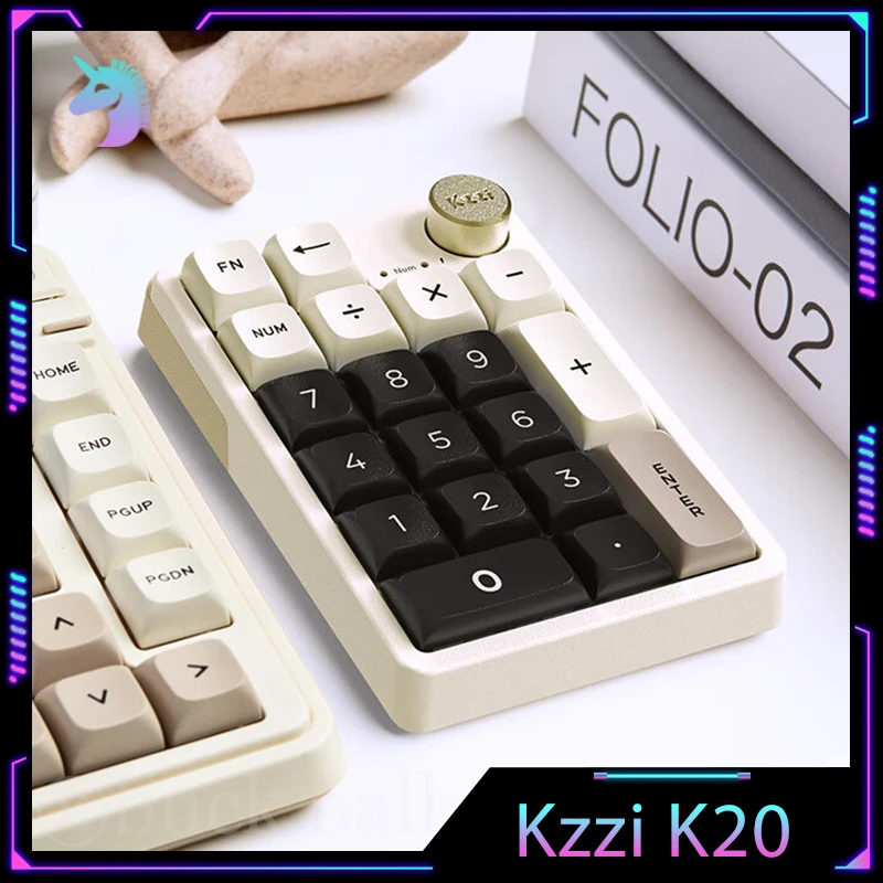 

Kzzi K20 Keypad Wireless Bluetooth 3 Mode Number Pad 19 Keys 2.4G Customization Keyboards For Pc Computer Accessories Gifts