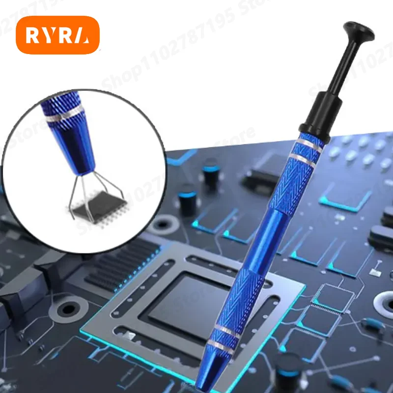 

IC Extractor Electronic Component Blue Four Claw Picking Suction Pen Hand Tool Chip Picking IC Suck Mobile Phone Repair Tools