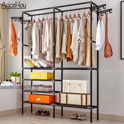 AriceHou – porte vêtements, cintre autoportant avec tige supérieure, articles ménagers, support à vêtements robuste 