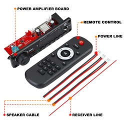 High-Power Bluetooth Audio Decoder & Amplifier Module with FM Radio & Recording Function (150W)