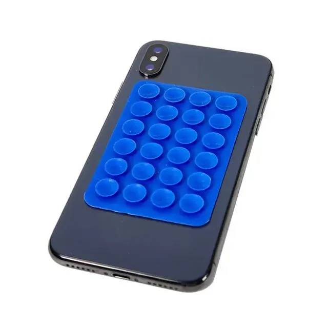 Double-Sided Silicone Suction Cup for Mobile Phone Fixation Anti-Slip Smartphone Case Portable Removable Square Holder 3