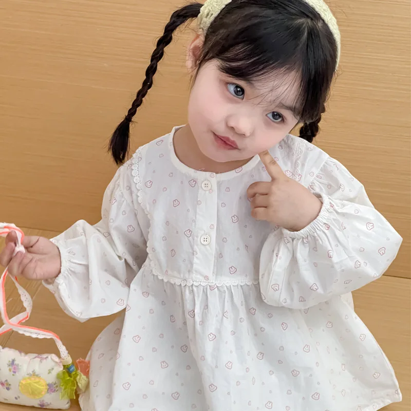 여아 셔츠, 인형 셔츠, 봄 여름 스타일리쉬 의상, 매우 예쁜 셔츠, 2026년 신상 아동용 긴팔 상의