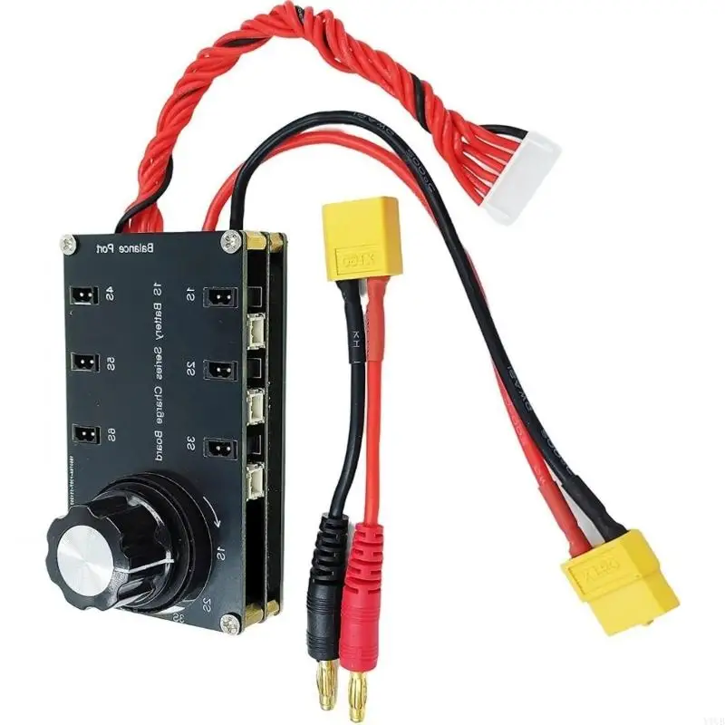 1S Battery Balance Charging Board Balance Board 6 Port XT60 Input Plastic for PH2.0 BT2.0 / GNB27 1S FPV Monitoring