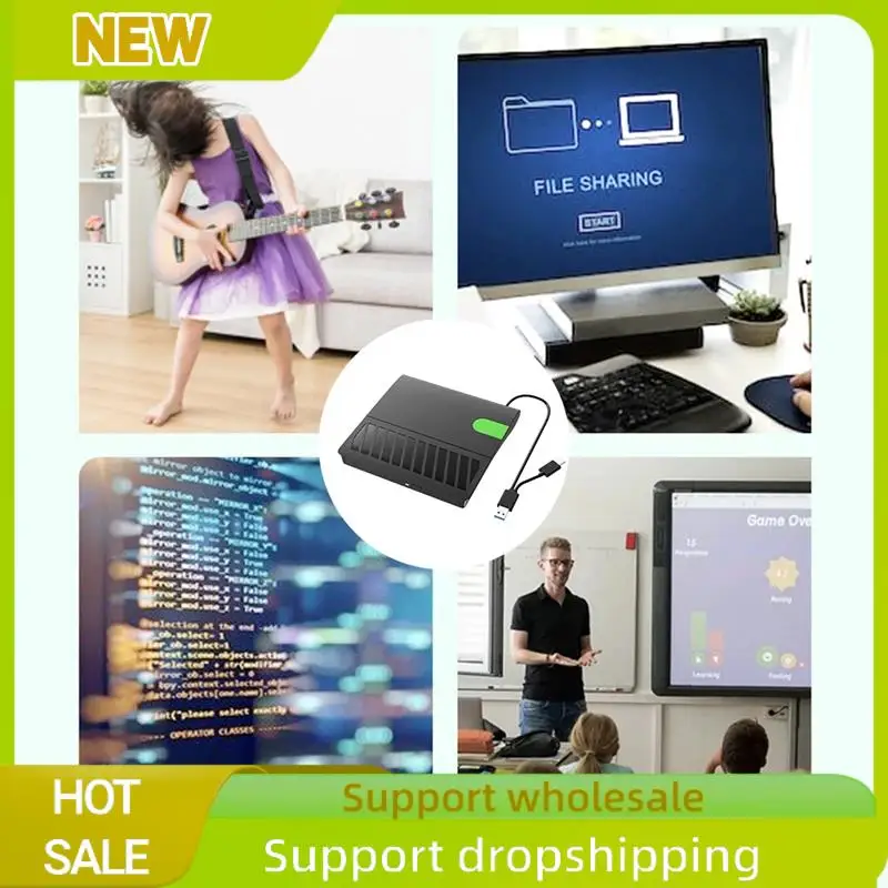 USB 3.0 Type-C Slim External DVD RW CD Writer Drive Burner Reader Player Optical Drives For Laptop PC Dvd Burner(D) Easy Install