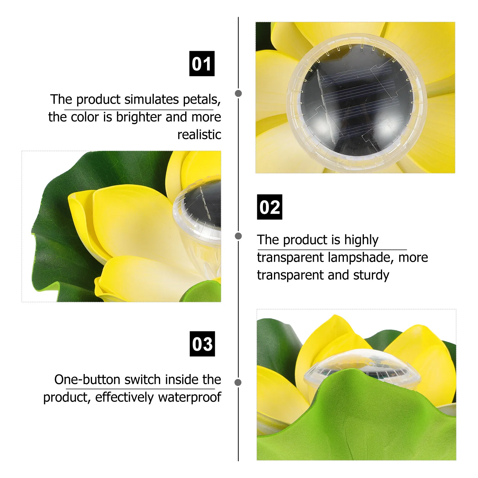 연꽃 모양 램프 방수 야외 수영장 조명 정원 연못 조경 조명 장식 물에 뜨는 LED