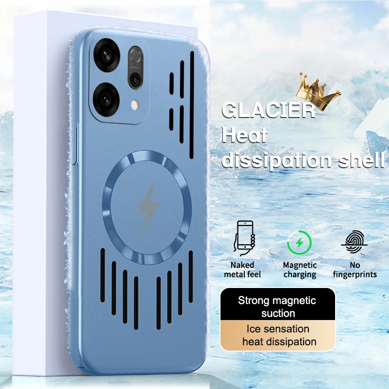 Magnetic Suction Phone Case with Hollow Back Plate for Enhanced Heat Dissipation