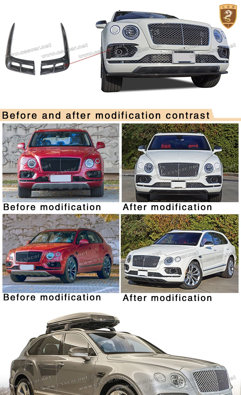 Bentley Bentayga W12 Bumper Vents - Links en rechts splitter montage
