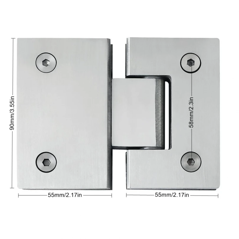 Door Hinges Heavy Duty 180 Degree Glass Door Cabinet Display Cabinet Stainless Steel Bathroom Accessories Glass Doors Hinge