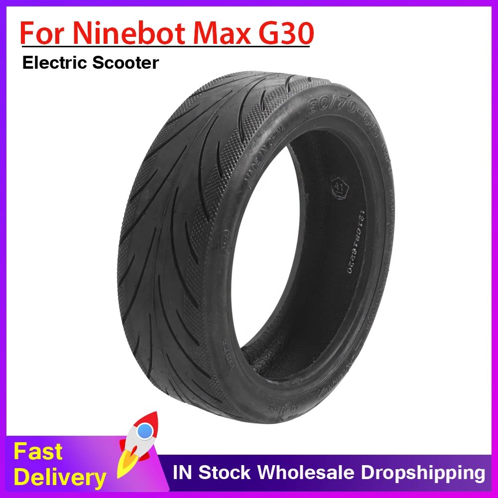 

60/70-6,5 вакуумная шина для электроскутера Segway Ninebot MAX G30, 10-дюймовая Передняя или задняя бескамерная шина, запчасти для колес