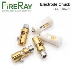 FireRay Brass Joint Inner Dia.5mm 6mm Electrode End Chuck For Xenon Krypton Lamp YAG Laser Welding Machine