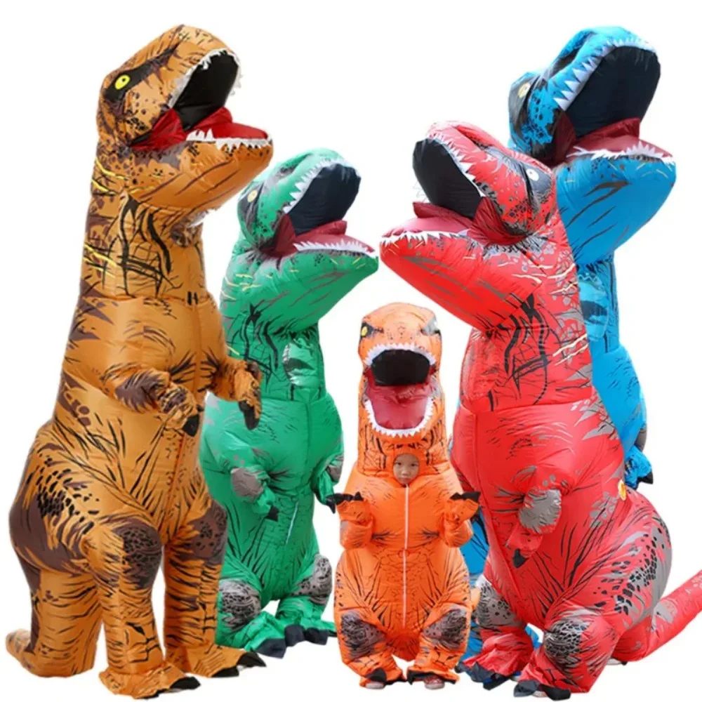 

T-REX Inflatable Dinosaur Cosplay Costume for Men and Women, Anime, Adult, Children, Party Costumes, Outdoor Dress, Suits
