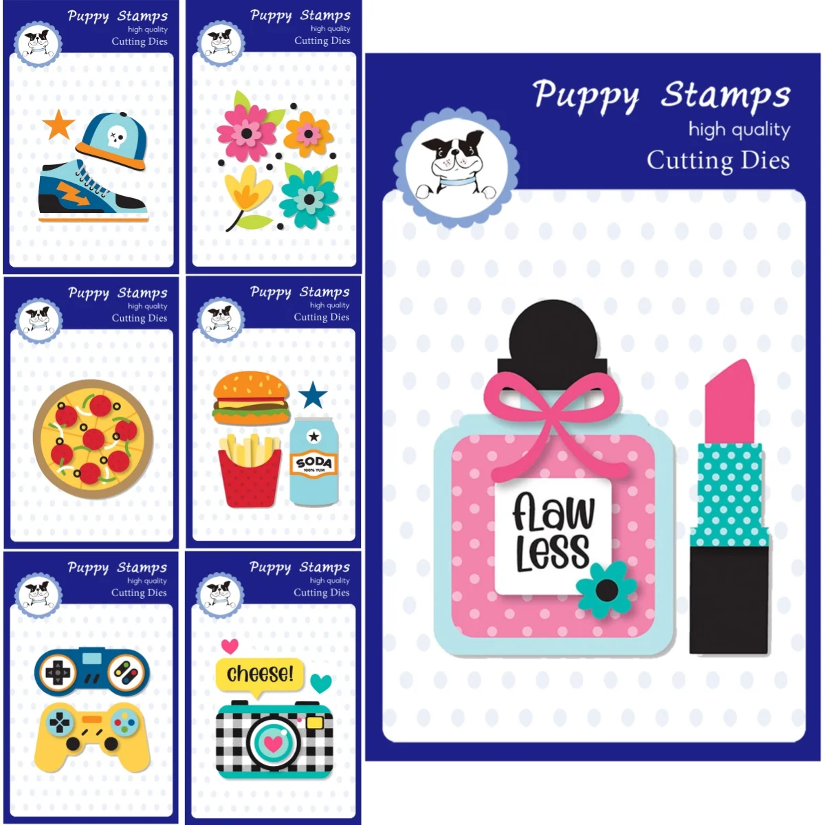 

2024 New Burger Pizza Camera Cosmetics Sneakers Metal Cutting Dies DIY Decorating Scrapbook Paper Card Album Embossing Craft Die