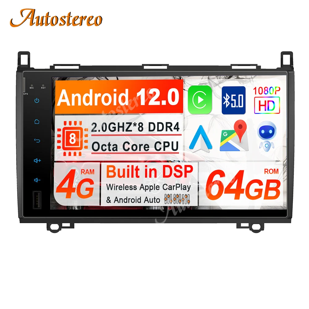 

Android 12 Carplay Car Radio GPS For Mercedes Benz Sprinte B200 Vito Viano W469 Auto Radio Navigation Headunit Stereo Multimedia