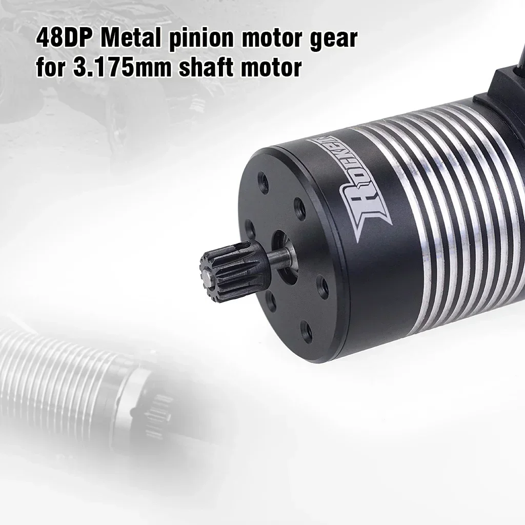 Pignon moteur 48DP pour drone RC avec 41 dents, vue latérale montrant l'épaisseur