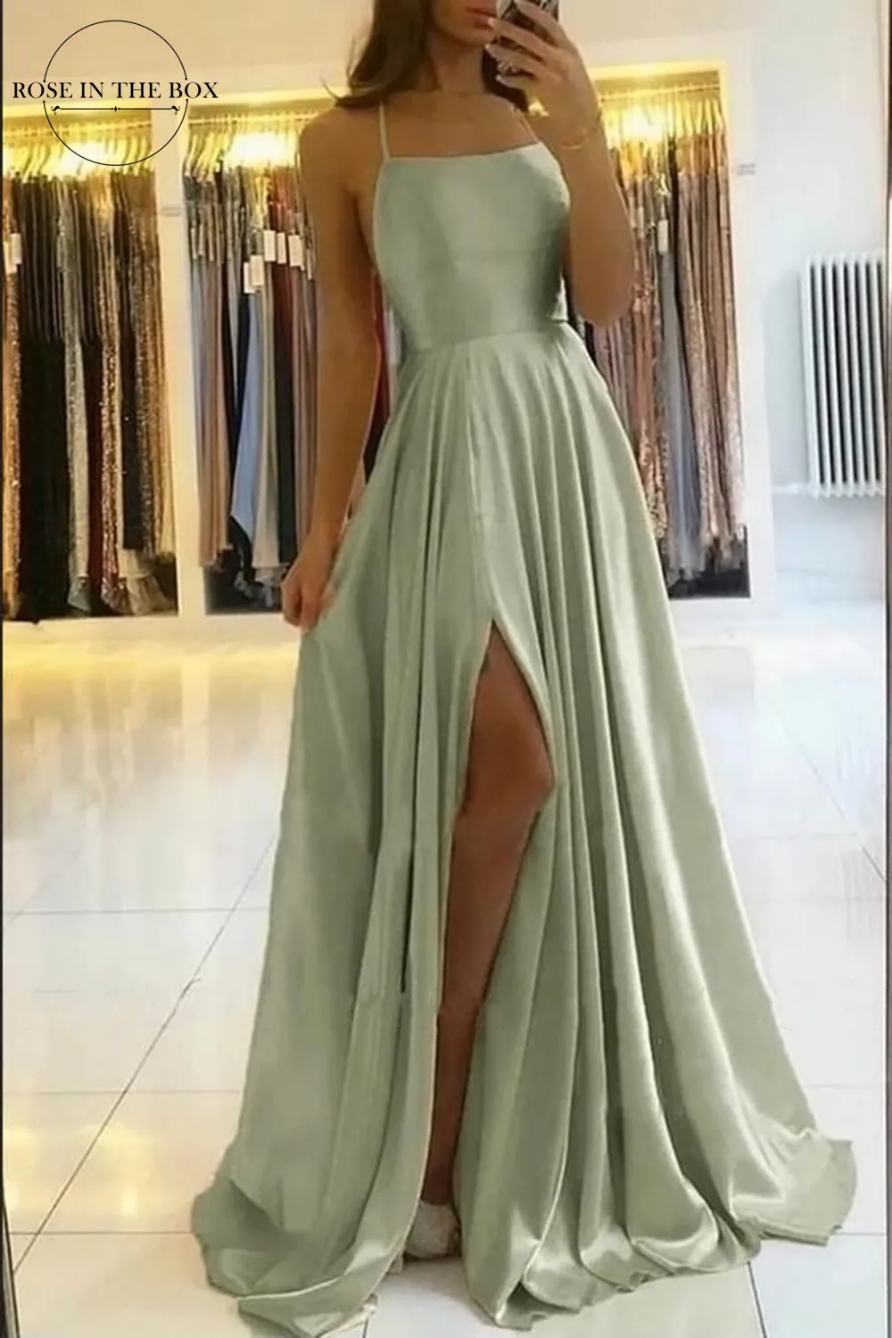 Elegant Burgundy Satin Prom Maxi Dress with Backless Design and Side Slit