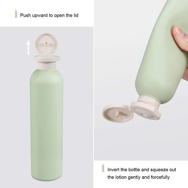 Bottiglie Da Viaggio Per Shampoo - 3 Pezzi Da 200ml In HDPE Antigoccia Per Liquidi - Foto 12