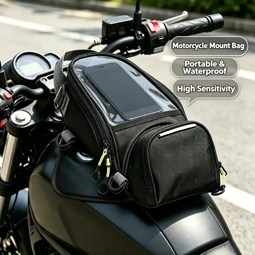Universal Motorcycle Navigation Tank Bag with Touchscreen and Large Capacity