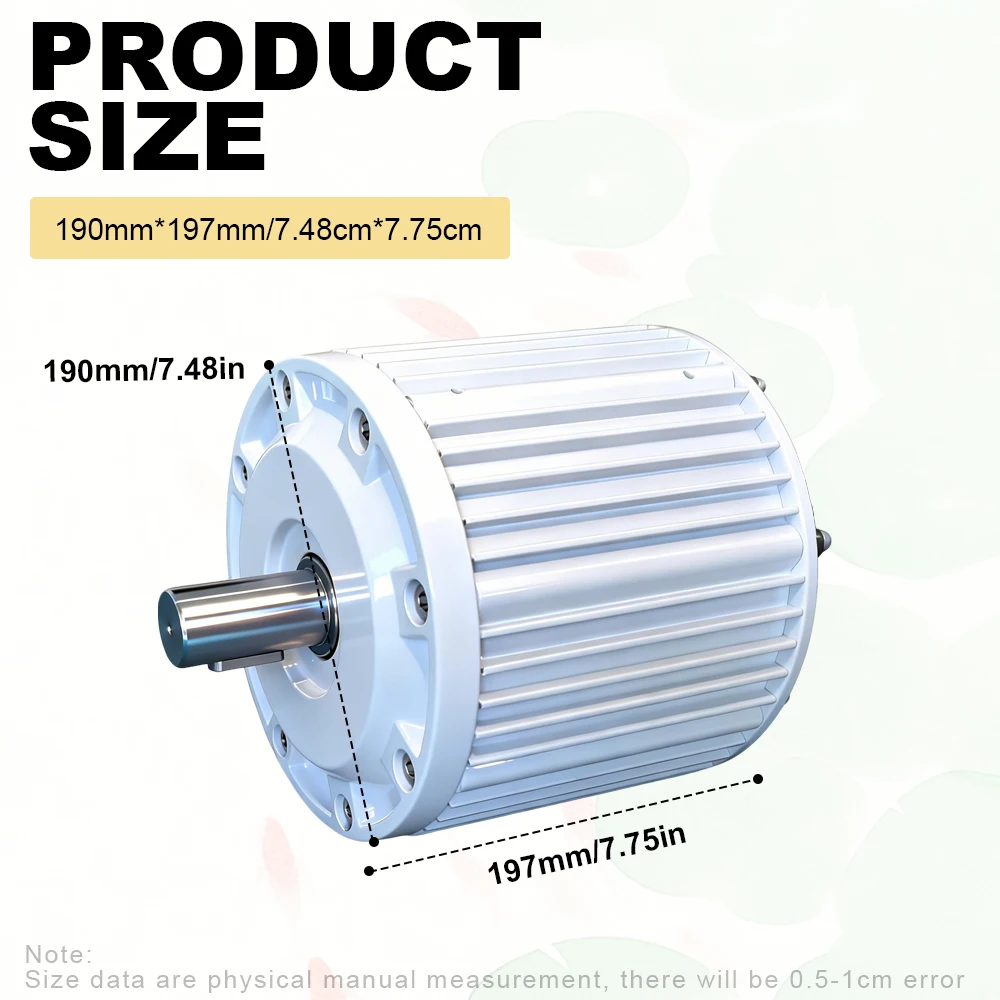 เครื่องกำเนิดไฟฟ้าแม่เหล็กถาวรกำลังสูงความเร็วต่ำและกังหันสำหรับการอนุรักษ์น้ำและพลังงานลม 3KW 4KW 5KW 48V 96V 110V 220V 1