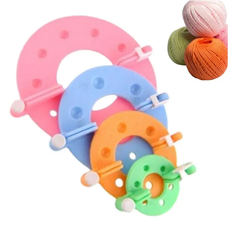 

Pom Pom Maker For Yarn 4pcs Needle Craft DIY Wool Knitting Craft Tool Set Pompom Maker Tool Set For Fluff Ball Hats Shoe