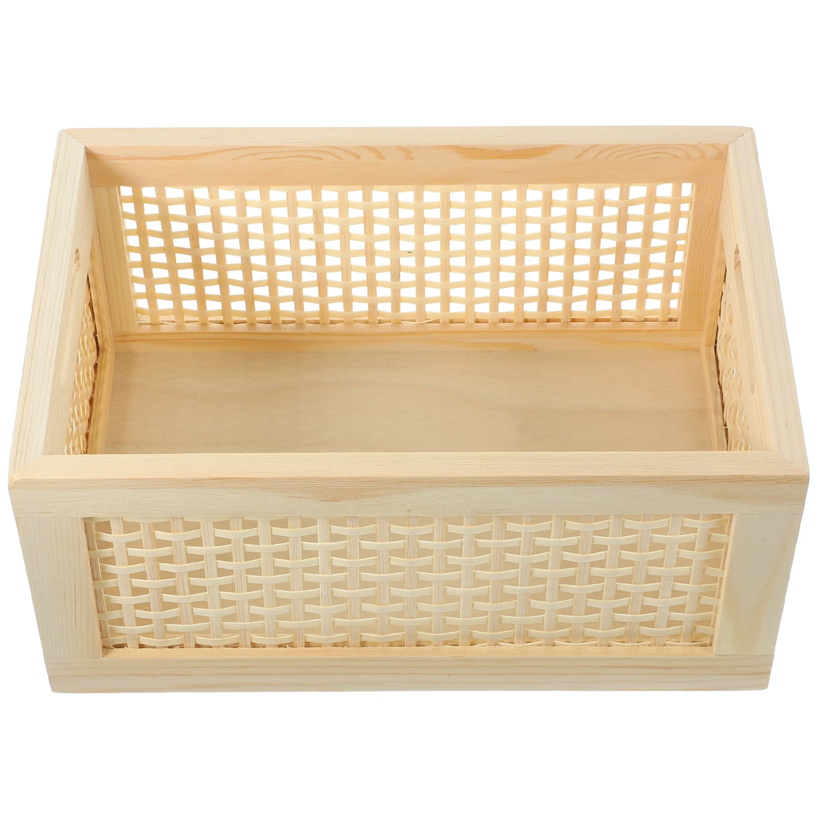 

Toy Toy Storage Baskets Bamboo Woven Wood Basket Home Desktop Organizing Large Baskets for