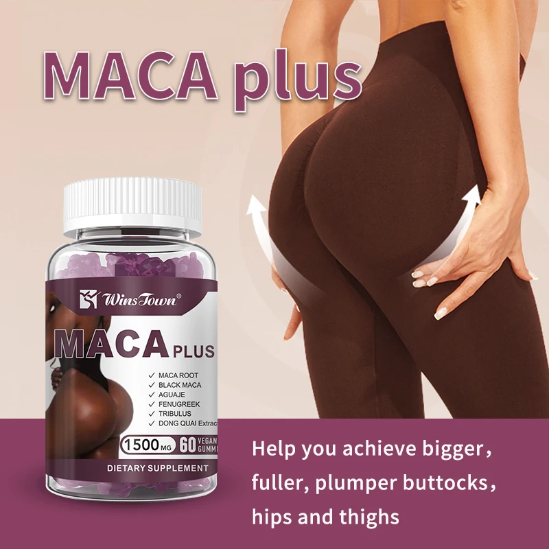 1 Bottle black Plus Maca Gummies To Help Lift Buttocks And Improve Appearance As A Health Food buttock enhancement pills