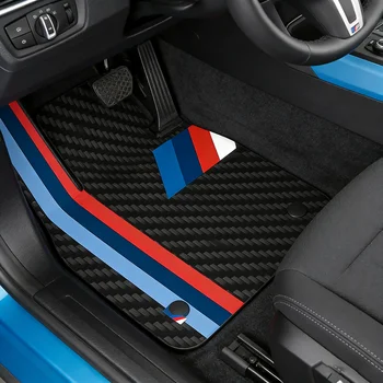 Tappetini per auto bianchi e neri, resistenti all'usura e antiscivolo, set da 4 pezzi per tutte le stagioni
