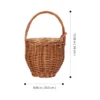 Foldable Picnic Basket Wicker Tray Decor Daily Supplies Multi-function Storage Shopping Bins with Lids 5