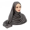 105977-26f4f9.jpg Châles en coton rayonne pour femmes musulmanes, Hijab Modal, écharpe unie, grande taille, Turban islamique, bandeau 190x85cm
