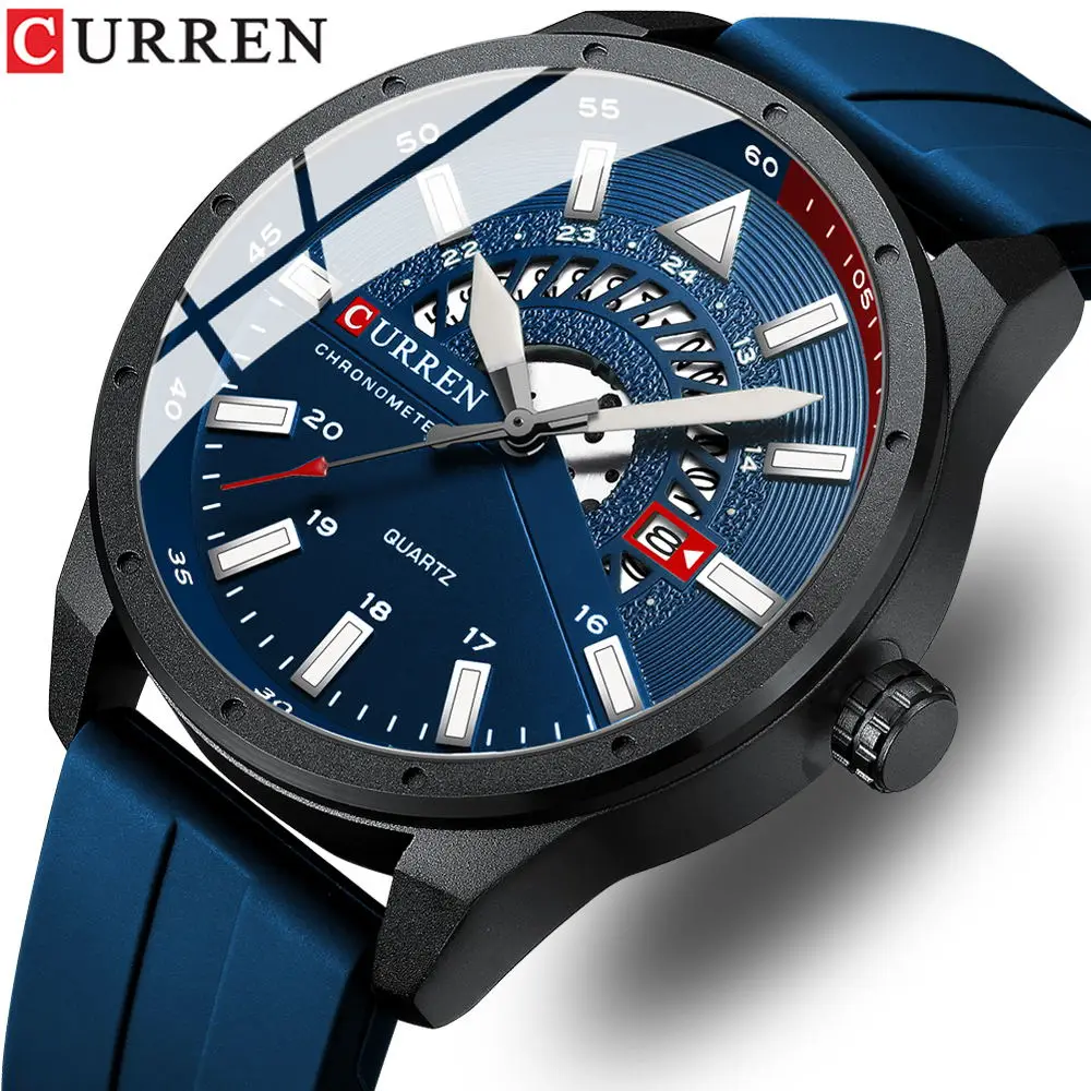 CURREN Men Watches Waterproof Luminous Top Brand Luxury Leather Casual Sports Quartz Wristwatch Military Man Watch For Men