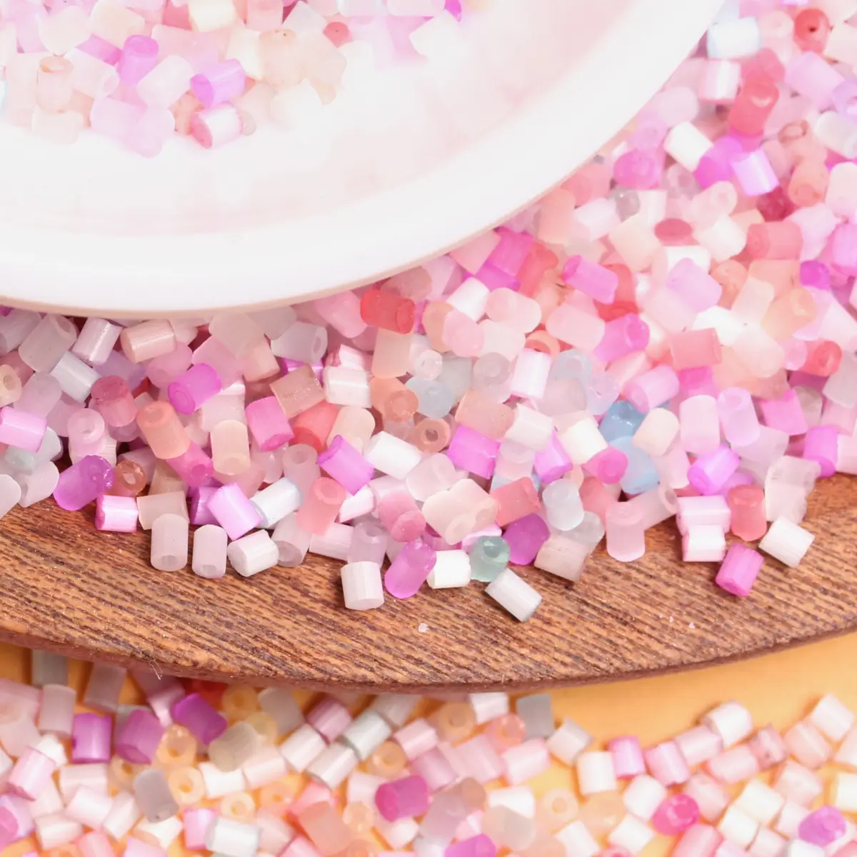 450g/pack 2mm*3mm Mini AB Candy Color Loose Round Tube Beads Making For Bracelet Necklace DIY Jewelry Accessories