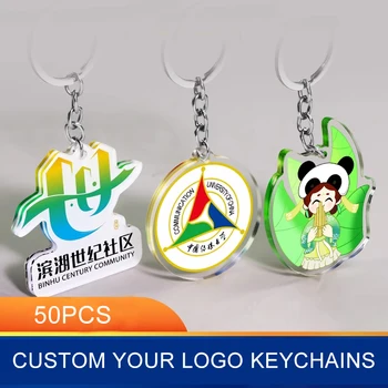Portachiavi con logo personalizzato Portachiavi acrilico personalizzato Nome foto Design Fascino personalizzato Regali promozionali Azienda per le imprese