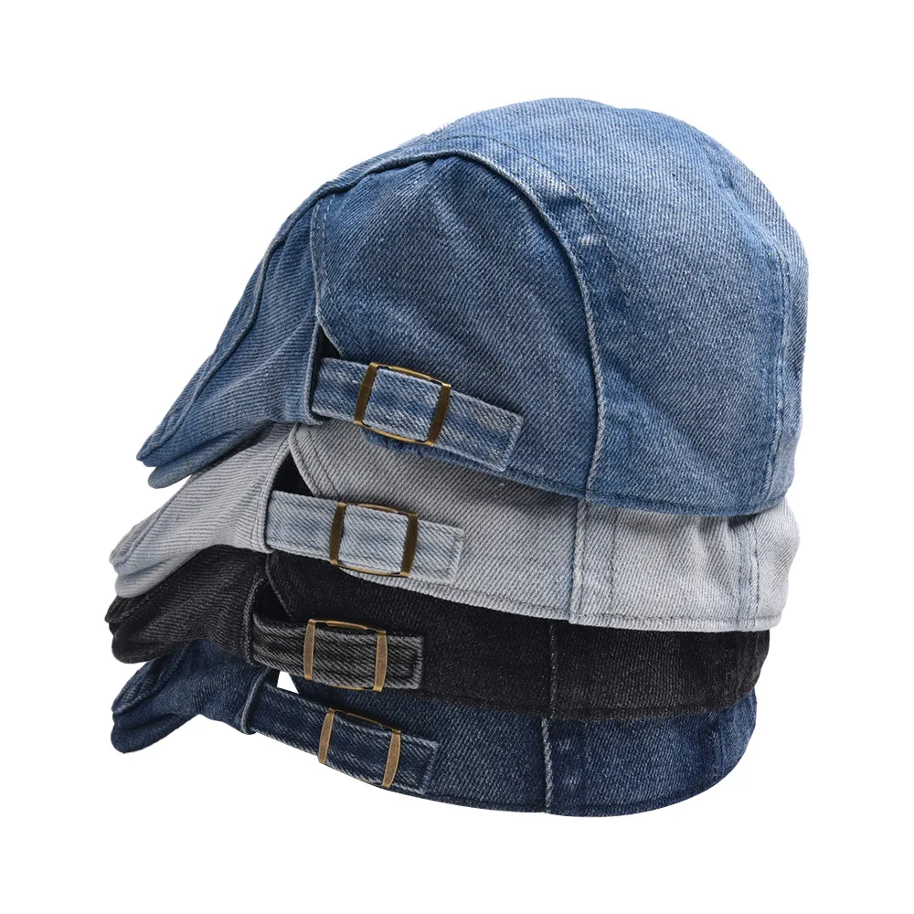 Basco in jeans classico in cotone per uomo e donna casual_voghion.com