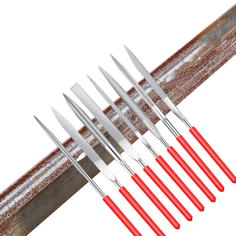 10Pcs 바늘 줄기톱 세트 3x140mm 돌 유리 금속 조각 공예용 미니 바늘 줄기톱 키트 수공구 바늘 줄기톱 세트