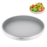 Turntable Cabinet Spice Organizer 25/30cm Rotating Condiment Organizer for Bathroom Cabinets Kitchen Countertop UD88 1