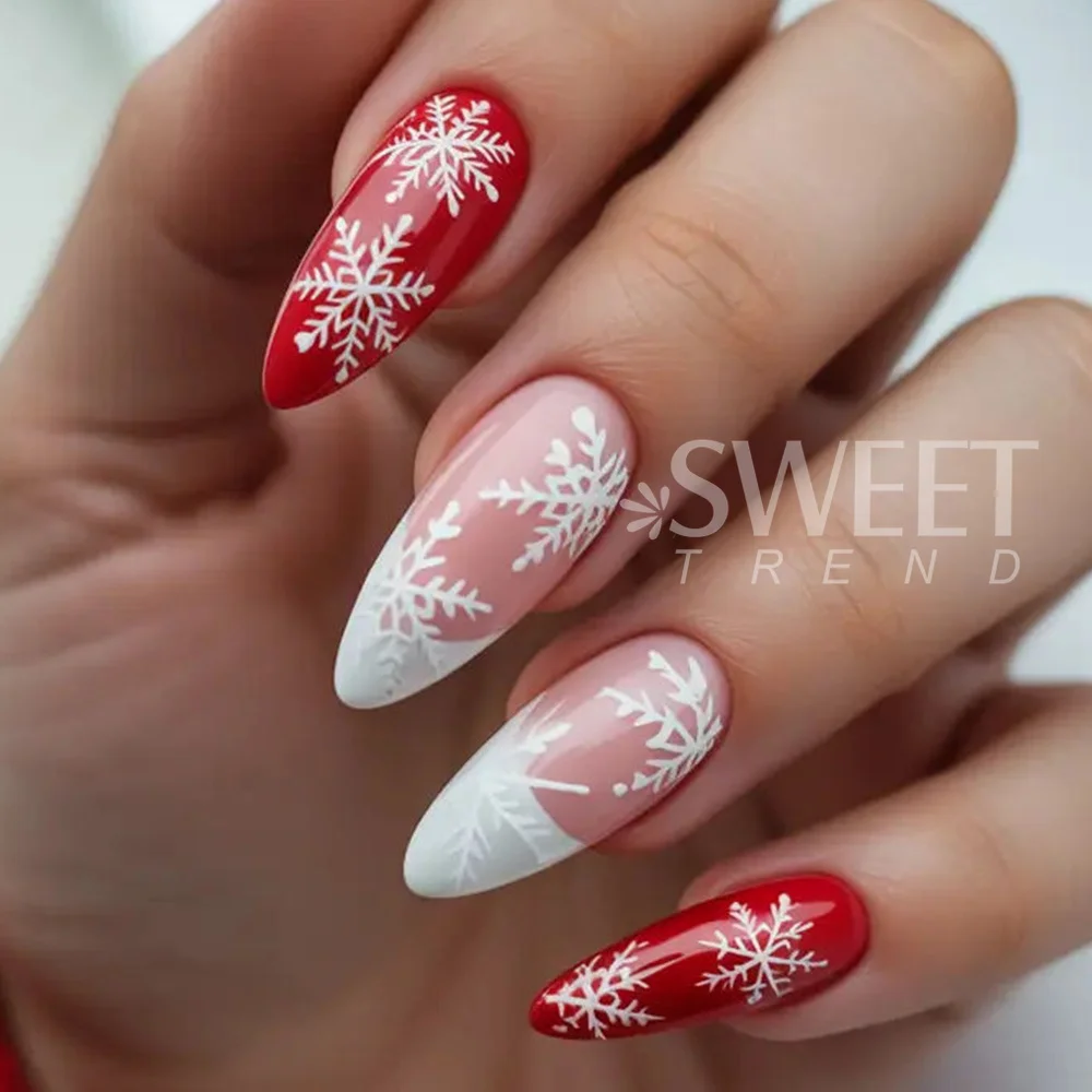 10pcs Holographic Christmas Nail Foils Set Winter New Year Stars Snowflakes Gift Xmas Tree Starry Sky Foil Transfer Sheets Decor