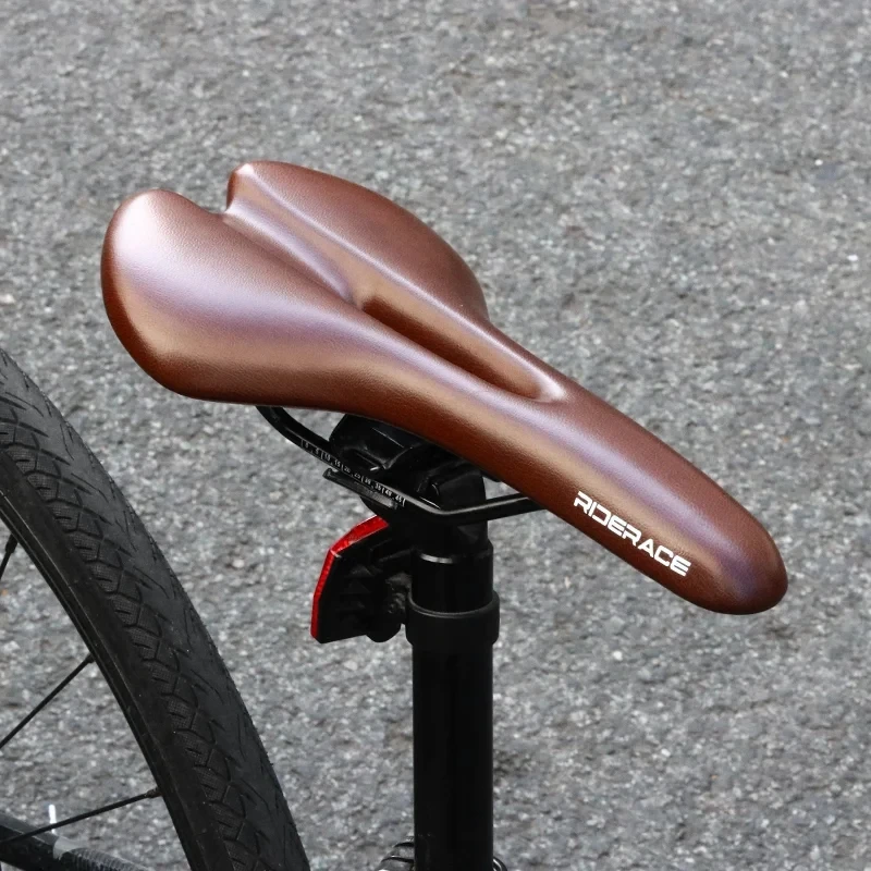 RIDERACE Fahrradsattel Hohler Fahrradsitz für Männer Frauen Weiches PU-Leder Bequemes stoßdämpfendes MTB-Rennradkissen – Detail 11