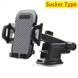Universal Car Phone Holder with Suction Cup and Air Vent Mount (Sucker Type)