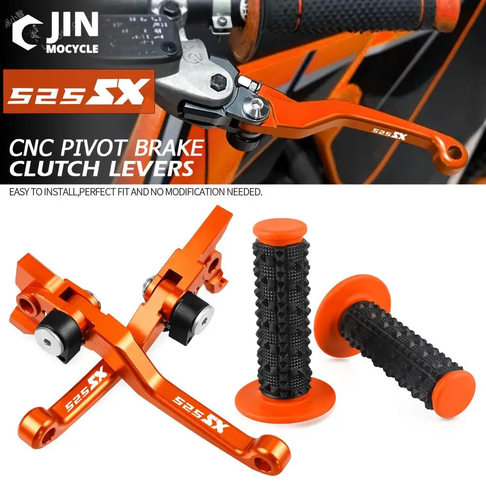 

Motocross Accessories Non-slip Hand Grips Handlebar CNC Dirt Bike Brake Clutch Levers For 525SX 525 SX 2003 2004 2005 2006 2007