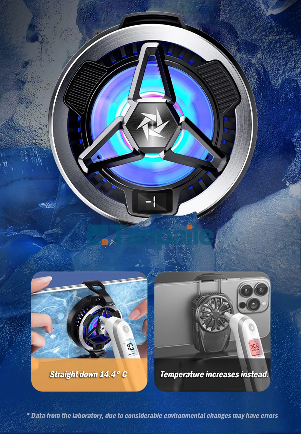 15W Magsafe Magnetic Semiconductor Cooler Phone Radiator Mini Cooling Fan Wireless fast charging for iPhone  xiaomi,Tablets