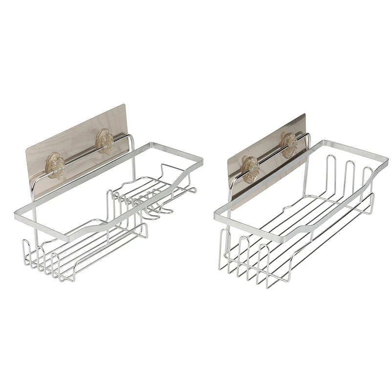 

Настенная Корзина для ванной комнаты из нержавеющей стали 304, 2 шт.