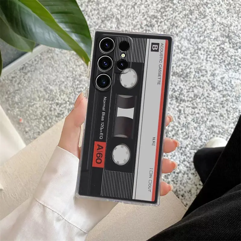 thumbnail image 1 of Retro Camera Circuit Board Phone Case For Samsung Galaxy S24 S23 Ultra S22 S20 Plus S21 FE Clear Cases Music Tapes Cover Fundas, 1 of 5