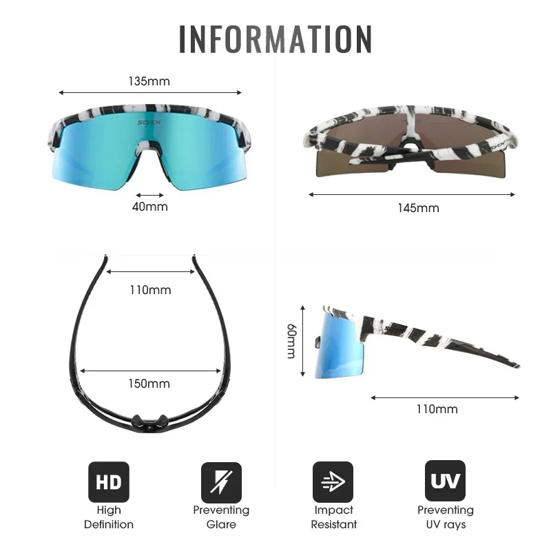 SCVCN Photochromic  Sunglasses for Man Cycling GlassesBike Glasses UV400 Rosd Speed Bicycle Eyewear MTB Outdoor Woman Goggles