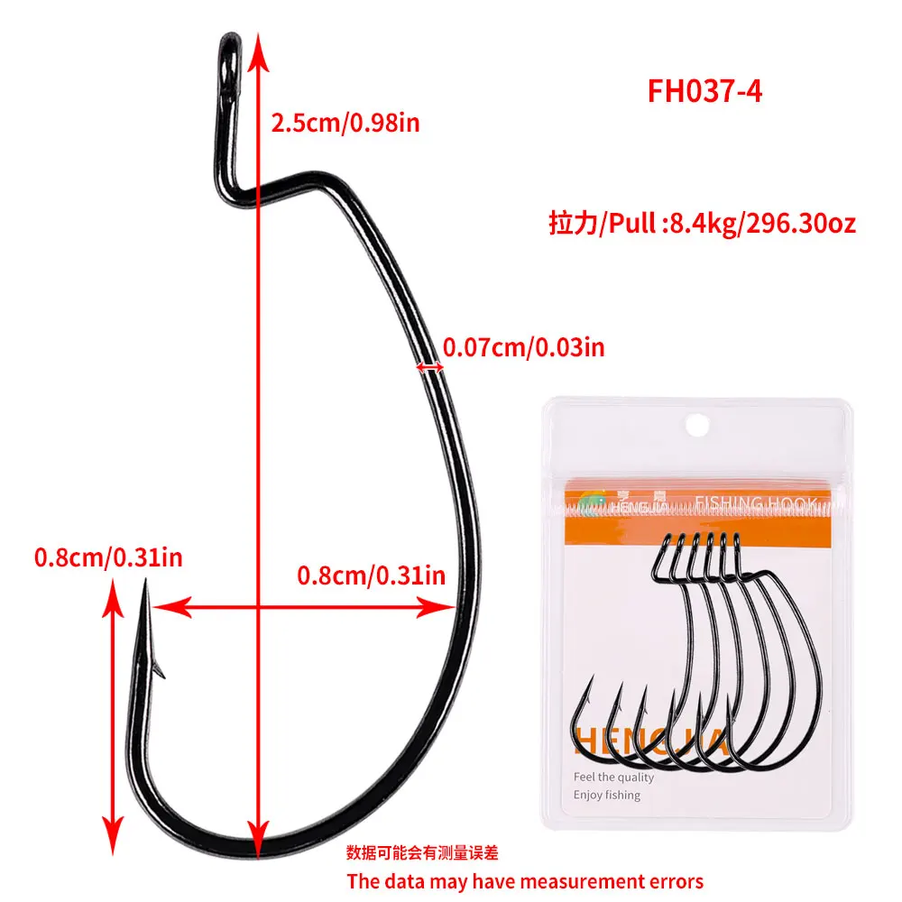Description Picture 6 of item6pcs/lot Fishing Soft Worm Hooks High Carbon Steel Wide Super Lock Fishhooks Lure Softjerk Hooks Fishing Tackle 1# 2# 3# 4# 3/0