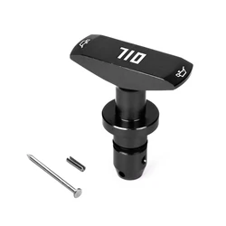 Billet Aluminum Car Oil Dipstick Pull Handle - Premium Engine Oil Pullhandle Accessory (Black)