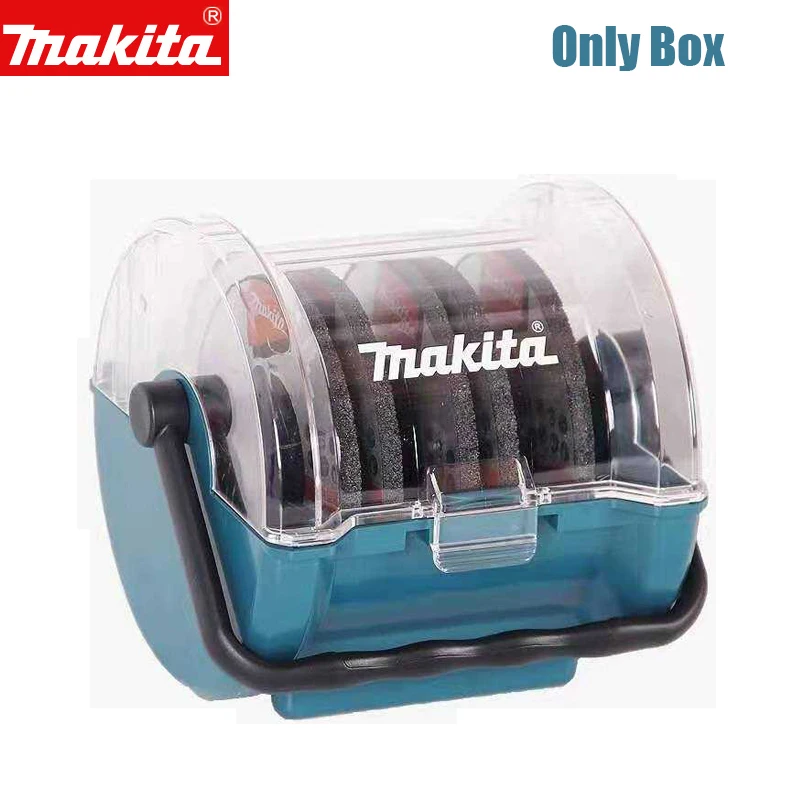 Makita Portable Tool Box For Grinding Blade Cutting Disc Storage Plastic Case Saw Blade Boxes  Protective Blades 12pcs saw blade 130mm jewelry processing saw hand metal cutting jig blades woodworking hand craft tool