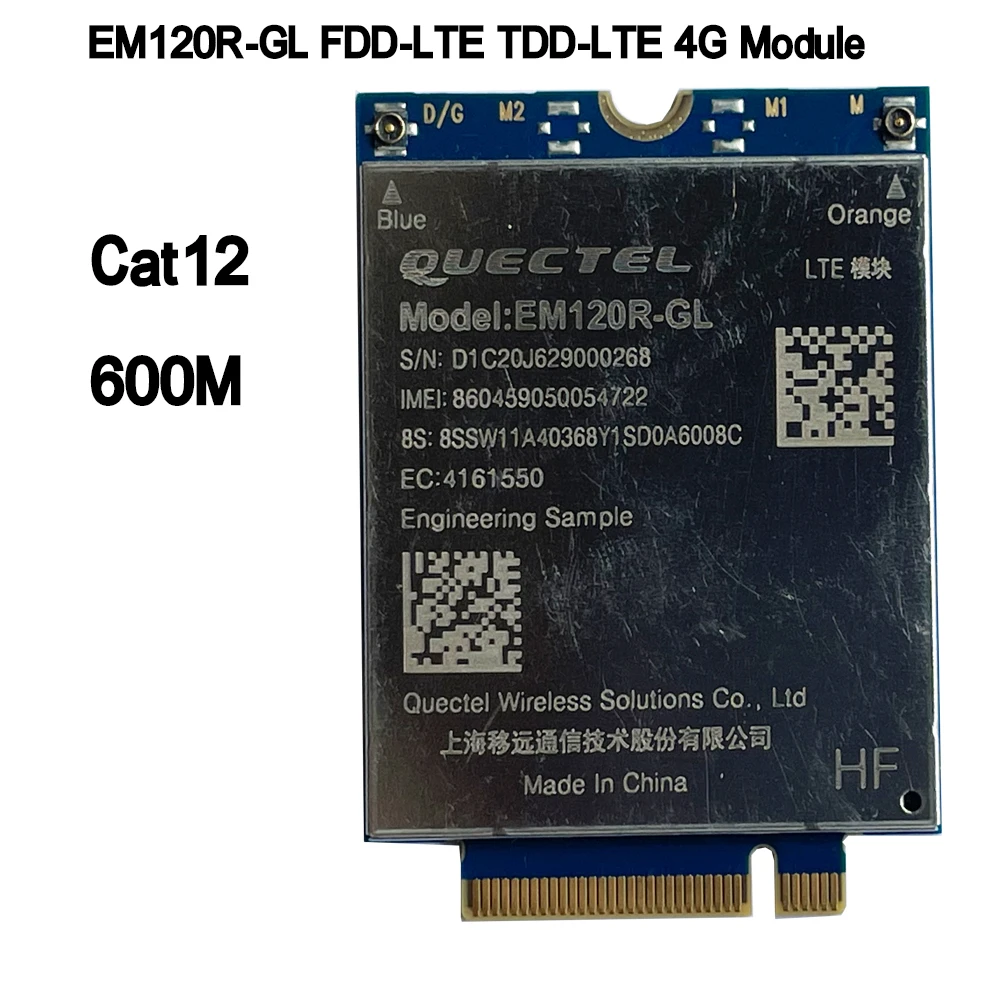 

Quectel EM120R-GL instead of EM12-G CAT12 module engineering sample moduel FDD-LTE TDD-LTE Cat12 600M 4G Card For Laptop