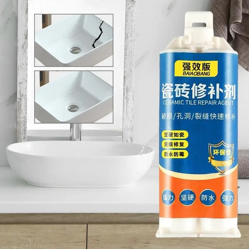 

Tile Repair Agent Glazed Strong Adhesive Repair Agent Filler High and Low-Temperature Resistance for Ceramic Porcelain Acrylic