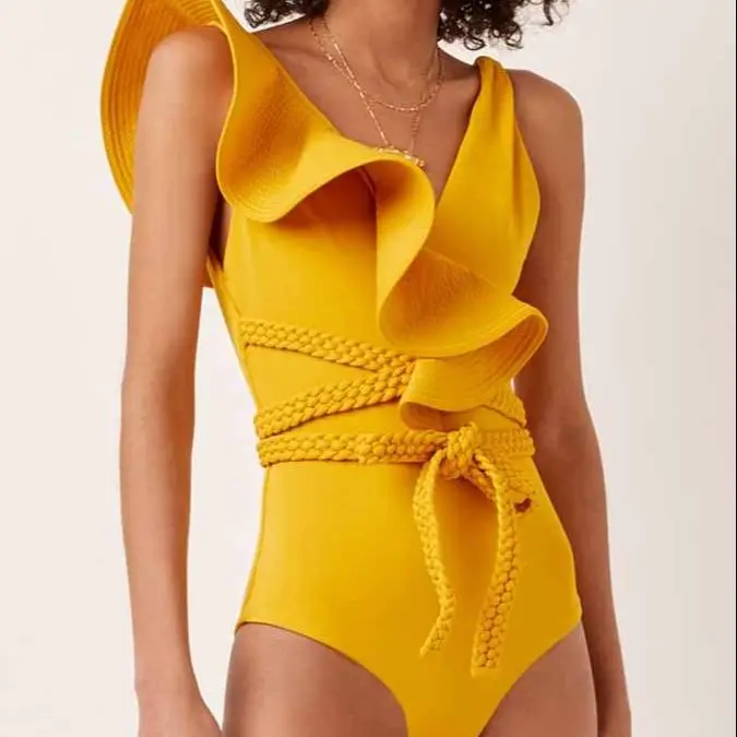 

Women's Bandage Swimsuit Summer Swiming Suit 2022 Luxury Swimwear Patchwork Summer Beach Solid Push Up Tight Lace Stripe