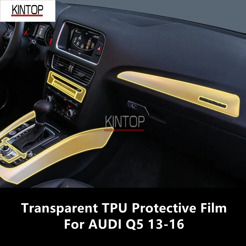 

For AUDI Q5 13-16 Car Interior Center Console Transparent TPU Protective Film Anti-scratch Repair Film Accessories Refit