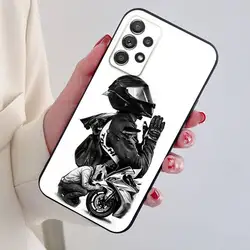 Durable Black Soft Silicone Motorcycle Rider Phone Case - Samsung S21Ultra (Z1)